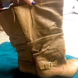 Lucky leather heeled mud boot sz 40 worn 1 x